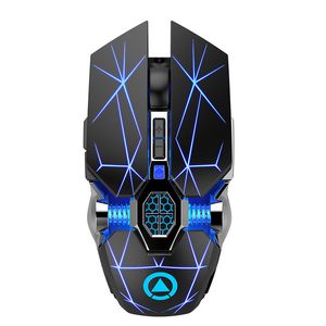 Souris muette sans fil 2.4gh souris optique réglable souris de jeu multifonctionnelle résolution optique 3200 dpi éblouissement coloré respiration lumière pour ordinateur pc portable