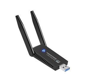 Carte réseau sans fil 1300 Mbps ordinateur sans pilote bi-bande récepteur wifi usb