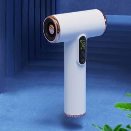 Secador de cabello recargable inalámbrico con pantalla LED y 30000 rpm de alta velocidad mini golpe portátil para viajes en dormitorios en el hogar 240506