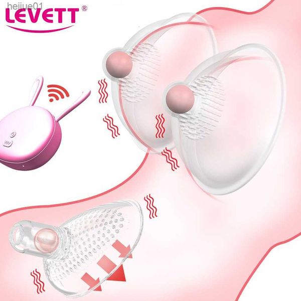 Vibrateur de massage du mamelon du sein à distance sans fil Pompe d'agrandissement du sein Oral Licking Nipple Clitoris Stimuler Sex Toys pour les femmes L230518