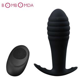 Remote sans fil Contrôle anal Vibrateur Masseur prostate 10 vibrages anal Plug Dildo Butt Puste Pussy Masturbator pour hommes Y202522878