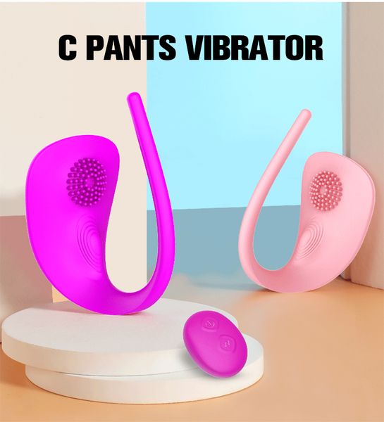 Télécommande sans fil c-pantalon vibrateur jouet sexuel adulte pour femmes stimulateur clitoridien usure invisible en public Sexy G-string Vibe