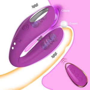 Draadloze Afstandsbediening Clitoris Vibrator G Spot Clitoris Stimulator Wearable Slipje Dildo Vibrerende voor Volwassen Koppels Q06023300