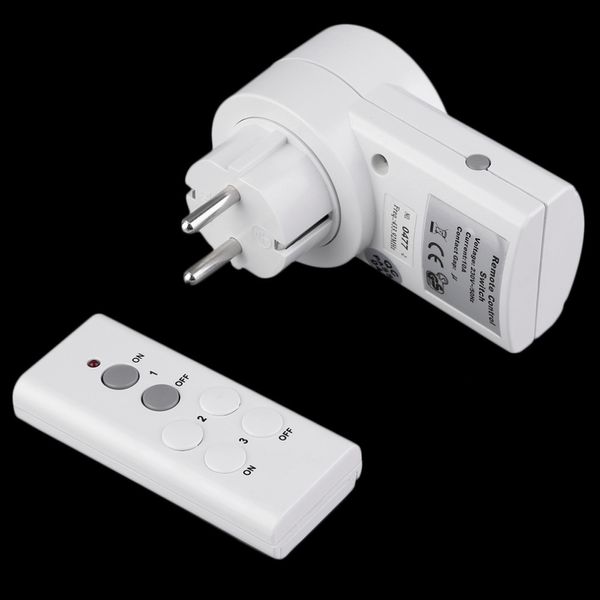 Freeshipping Control remoto inalámbrico Casa Casa Toma de corriente Interruptor de luz Enchufe 1 Enchufe de conector remoto de la UE BH9938-1 DC 12V