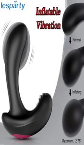 Masseur de la prostate mâle sans fil mâle de la prostate bouchon anal gonflable vibrant bouchon anal extension vibratrice des sex toys pour men8601338