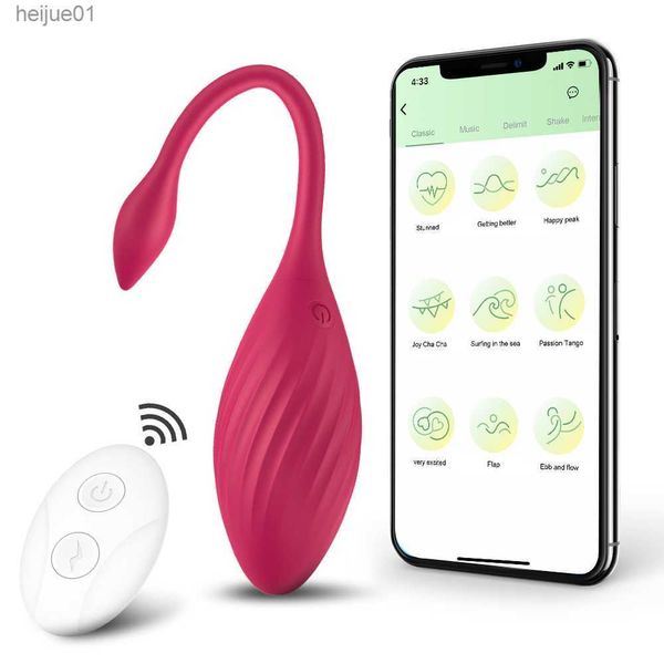 Télécommande sans fil Oeuf vibrant Masseur point G App Vibrateurs Stimulateur clitoridien féminin Sex Toy pour femmes Balle vaginale L230518