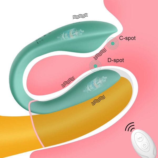 Vibrateur télécommandée sans fil pour les femmes stimulateur clitoris u forme gode g-spot masturbator toys sexy pour couples