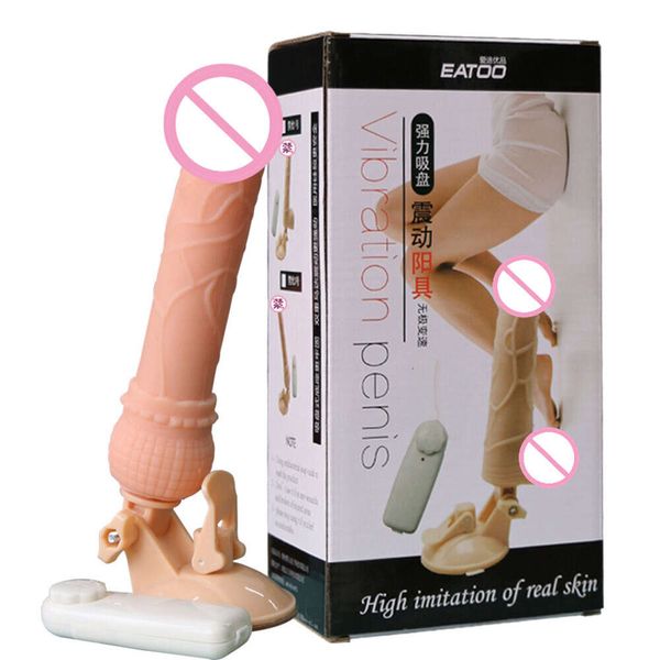 Silicona inalámbrica Vibratoria Mujer consolador Anal Anal Copa de succión Vibrador Vibrador Hembra G Vagina Estimulador Sexy Toys Dick Real Dick