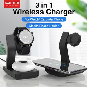 Wireless Smart Watch Telefoonlader Dock 15W voor Huawei GT3 GT2 GT2E Honor GS Pro 3 In 1 Base Holder Stand USB Cradle Energy Fort