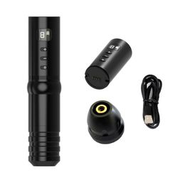 Kit de lápiz de tatuaje inalámbrico con batería adicional y conector RCA convertible