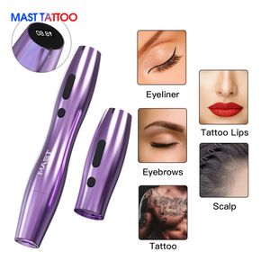 Máquina de tatuaje inalámbrica Mast Tattoo P20 2 uds. Pistola de baterías 2,5mm trazo rotatorio tatuaje profesional pluma de maquillaje permanente 240315