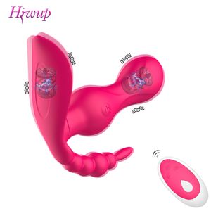 Vagin sans fil G Spot Vibromasseur pour femmes Anal Clitoris Stimulateur Wearable Culotte Gode Vibrant Sex Toys pour Couples Adultes Y201118