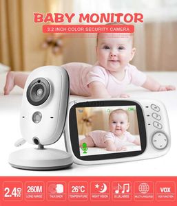 Moniteur vidéo sans fil pour bébé 3,2 pouces LCD 2 voies audio conversation vision nocturne température surveillance du sommeil caméra de sécurité baby-sitter L230619