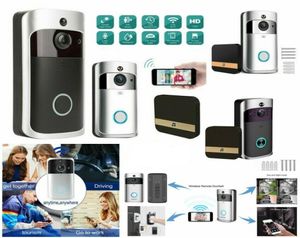 Sonnette vidéo WiFi sans fil, anneau de porte pour téléphone intelligent, système de sécurité d'interphone, caméra visuelle HD IR, étanche, œil de chat 3619322