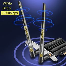 Wireless Wifi6e Bt 5.2 3000 Mbps ontvangeradapter MT7921 Gigabit Ethernet Uitgebreide Dongle -zender voor pc -computer