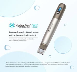 Inalámbrico Dermapen eléctrico inalámbrico Hydra Pen H3 Aplicador de suero automático Terapia de células madre faciales Pluma de microagujas profesional Mesoterapia Derma Stamp