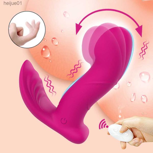 Wirelesss Tickling Dildo Vibrator Wearable Vagin Massage G Spot Stimulator Prostate Massager Masturbateur Sex Toys pour Femme Hommes L230518