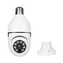 Caméra de sécurité sans fil WiFi 1080P pour la surveillance à domicile Vis dans la douille d'ampoule E27 Projecteur Couleur Vision nocturne HD Conversation bidirectionnelle Alarme de mouvement PTZ 360 degrés