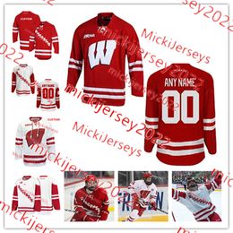 Wisconsin Hockey Jersey Anthony Kehrer Daniel Laatsch Custom Stitched 3 Sam Stange 5 Shay Donovan 6 Zach Urdahl 7 Mike Vorlicky Wisconsin Badgers Jerseys