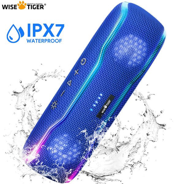 WISE TIGER Ser Bluetooth boîte de son sans fil Sers 25W IPX7 étanche BT53 stéréo Surround Portable 240126