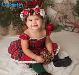 Wisefin Babykleding voor pasgeboren meisjes, rood 2-delig, pasgeboren outfits, kleding voor babymeisjes, kledingset met lange mouwen, ruches, babymeisjeskleding Y8659696