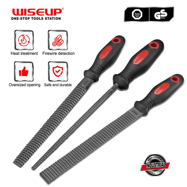 WiseUp 1pcs plano/redondo/media forma de ronda de madera Archivos Conjunto de herramientas de carpintería de carpintería para herramientas de tallado de madera de talla