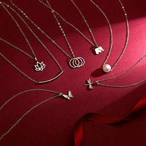 Souhait Dogeared colliers bijoux avec carte or éléphant coeur clé trèfle fer à cheval Triangle pendentif à breloque collier pour les femmes