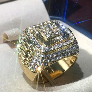 Wens nieuwe accessoires hiphopstijl hiphop ring mannelijke Europese en Amerikaanse modemerk vol diamant straat dansring diamanten ring hot sale ornamenten