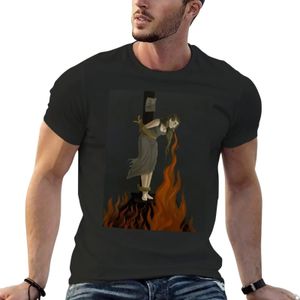 Heks brandende sigarettenvuur Casting spreuken Wicca Occulte Black Magic T-shirt Blouse Plain T Shirts Men 240425
