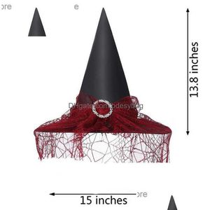 Les sorcières Wizards Halloween Chapeaux Costumes Costumes Headswear Fashion Role Le jeu varie avec les cadeaux de copines et d'enfants