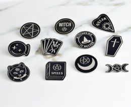 Heksen doen het beter heksen ouija spellingen zwarte maan pin accessoire badges broches rapelglazuur pin rugzak bag4738568