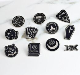 Les sorcières font mieux la sorcière ouija sorts Badges d'accessoires de broches de lune noir