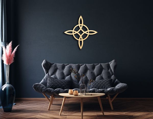 Des sorcières nouée décor mural en bois, panneau suspendu, art en bois, nœud de sorcière, nœud magique, nœud celtique, nœud de sorcières, décoration celtique