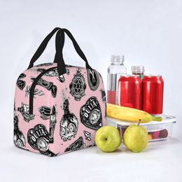 Sac à lunch à isolation sorcière Sac thermique Conteneur de déjeuner Tarot occulte Occult Magic Boho Tote Boîte à lunch Bento Pouch School Voyage