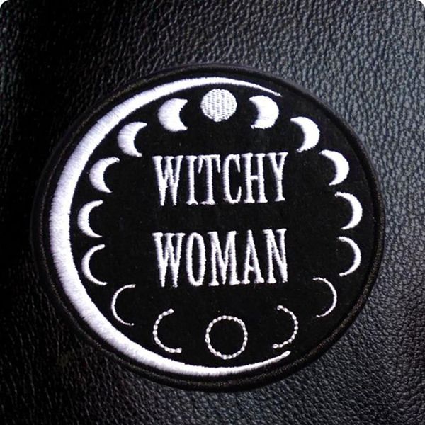 WITCHY WOMAN – Patch brodé le plus cool pour dame, étiquette Rock Punk, société, Badge de changement de lune, chapeaux, chemises, emblème Whole245S