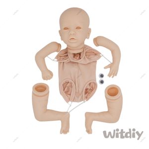 Witdiy Aleyna 50 cm / 19,69 pouces Nouveau Vinyl Blank Reborn Doll Baby Kit non peint / Offrez 2 cadeaux