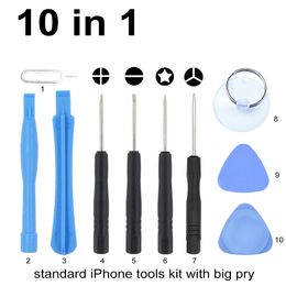 Met 0.6 Y 0.8 Pentalobe 1.5 Phillips Mini Schroevendraaier Set Standaard 9 in 1 Opening Gereedschap Kit Voor iPhone 7 8 X Reparatie Tool 900 set/partij