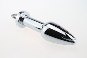 With a pull ring removable stainless steel metal butt plug prostate massage anal plug anal adult sex toys for couples