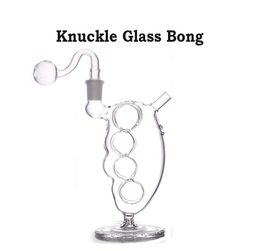 Avec des jointures de base Bong en verre Dab Rig Narguilés 14 mm Femelle Blunt Bubbler Recycler Tuyaux d'eau pour herbe sèche avec des tuyaux de brûleur à mazout en verre mâle de 14 mm