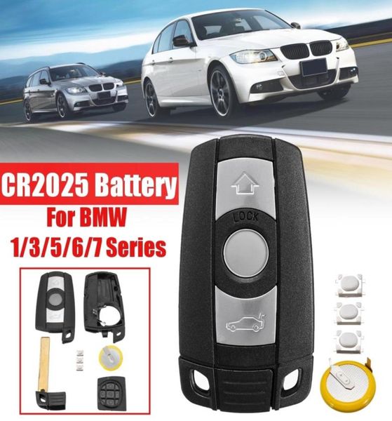Con mando a distancia de batería de hoja, carcasa para llave de coche de 3 botones, cubierta de diseño embellecedora para Bmw serie 13567 E90 E92 E93 E60 E61 X1 X5 X62167103