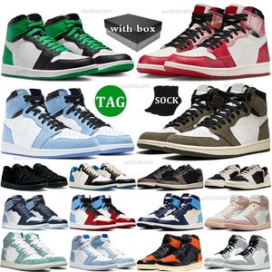 Ts x 1s Jumpman 1 Low Travis Scoots Reverse Mocha High OG SP Fragment Black Phantom Mocha Patent Bred Starfish True Next Chapter UNC Toe Hommes Femmes Chaussures de basket-ball