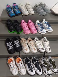 Designer de luxe 3.0 Sneakers Femmes Hommes Baskets Chaussures En Cuir Nylon Imprimé 3M Triple S Sneaker Platform 01