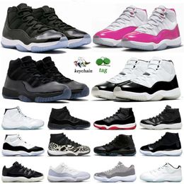 Avec la boîte 11 chaussures de basket-ball hommes femmes 11s cerise gratitude cool ciment gris concord bred gamma bleu minuit marine dmp espace jam anniversaire entraîneurs sportives baskets sportives