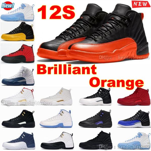 Avec la boîte 12S Brilliant Orange Eastside Golf Chaussures de basket-ball en mousseline 12 Playoff Hyper Royal Sneakers University Blue Gold Driftwood Laser Metallic Royalty Baskets