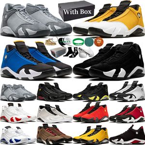 Con la caja 14 14S Hombres zapatos de baloncesto Flint gris blanco blanco criado laney jengibre gimnasio de los pies rojos diseñadores para hombres entrenadores para mujeres zapatillas deportivas al aire libre tenis mujeres