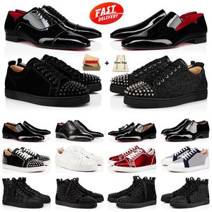 Christian Louboutin red bottom shoes men Loafers for Men Oxfords Patent Leather Shoes Formal Leather Wedding Party Shoes Formal Slip on Dress Shoe Plate-forme With Box【code ：L】