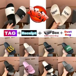 Avec boîte 2024 NOUVEAU Hommes Femmes Designer Pantoufles Summer Pool Slides Noir Vert Blanc Cool Gris Beige Bleu Rose Rose Jaune Rouge Mens Caoutchouc BC 4793