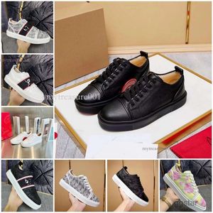 Avec la boîte 2024 Red Bottomlies Chaussures Chaussures hommes Designers Mens Casual Moon Shoes Femme Sneakers Chaussures Black Blanc Coup Coup Cuir Splike Tripler Vintage Mens Tra Yrnz