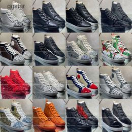 Con la caja 2024 Red Bottoms Shoes Platform de diseñador zapatos casuales Tops High Tops Riverios Bajo Estado personalizado en 200 colores para hombres Fash Yznc