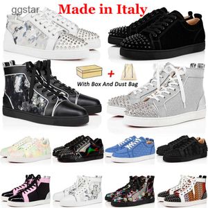 Avec la boîte 2024 Chaussures des bassages rouges basses basses basses en Italie Chaussures décontractées Femmes Mentières Mandis de créateurs